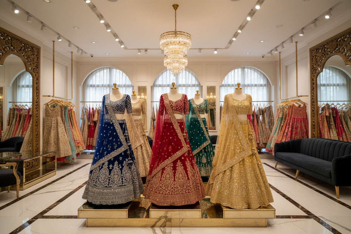 Bridal lehenga shops for Prem Nagar brides