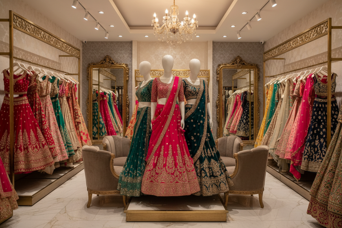 Bridal clothing for Sadar Bazar brides