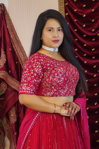 Ruby Pink Lehenga