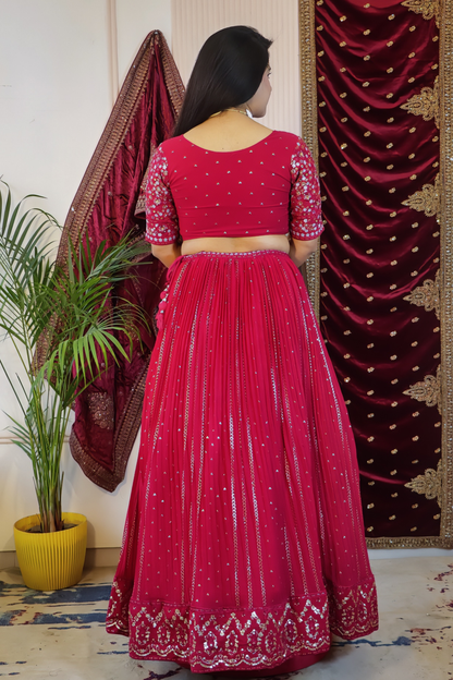 Ruby Pink Lehenga