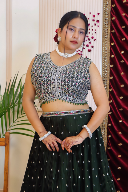 Deep Emerald Lehenga