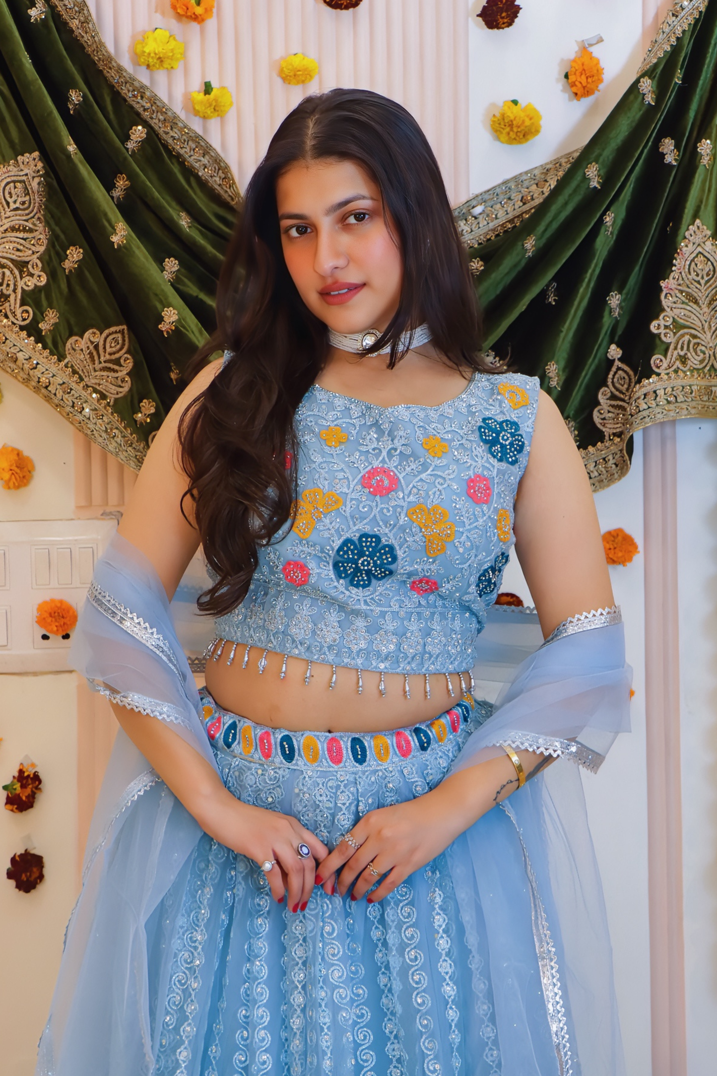 Powder Blue Lehenga