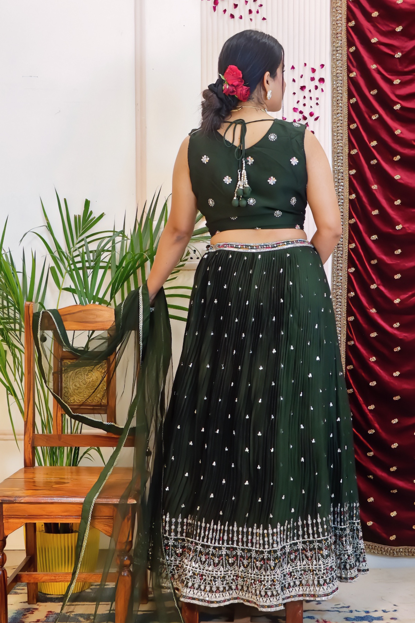 Deep Emerald Lehenga