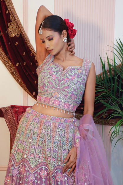 Pastel Lilac Lehenga