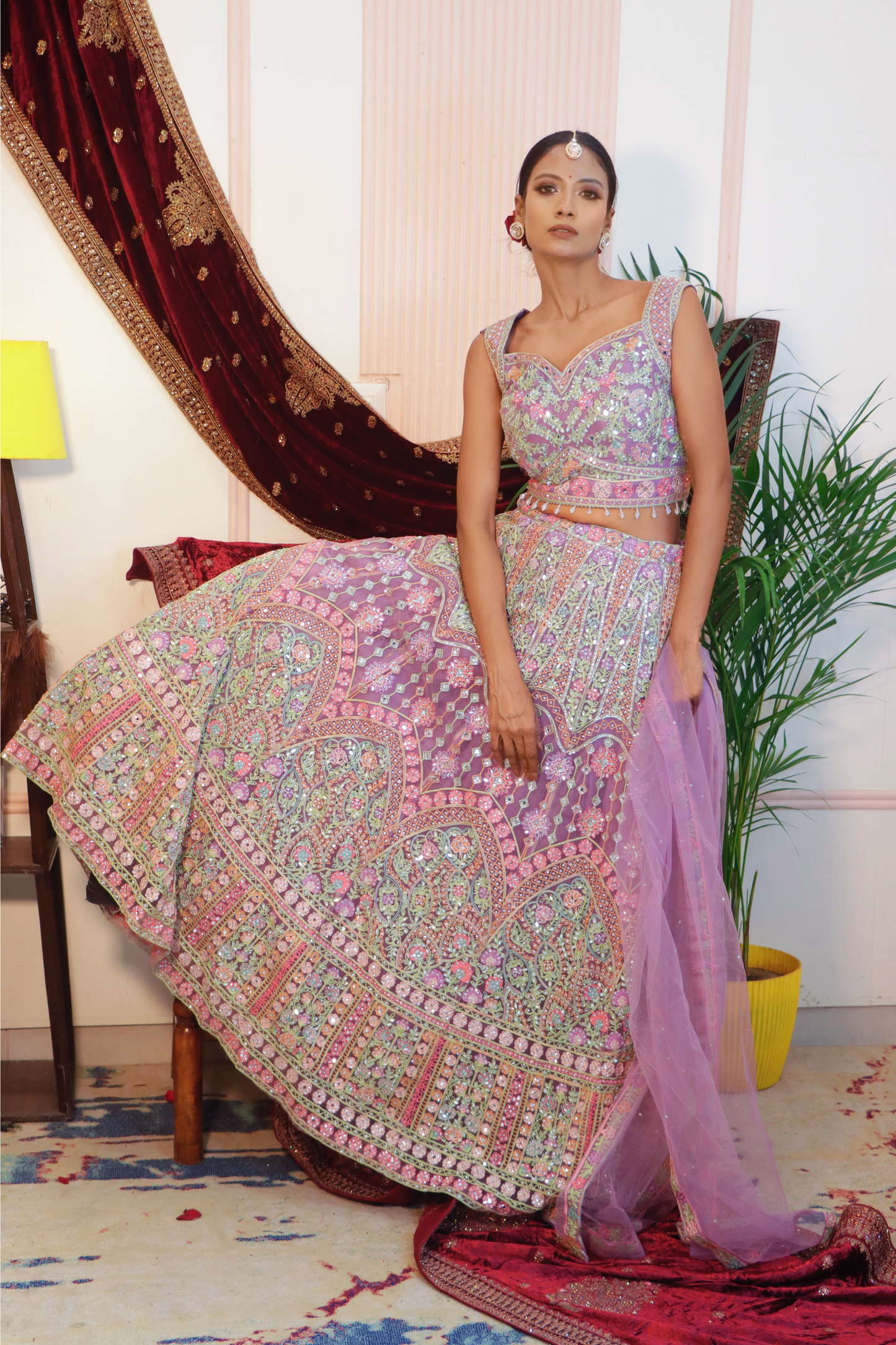 Pastel Lilac Lehenga