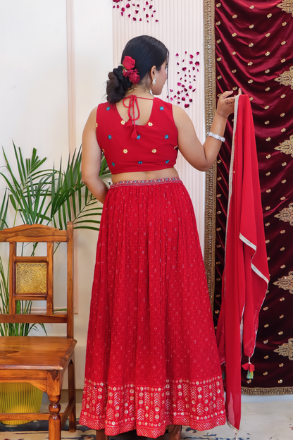 Red Lehenga
