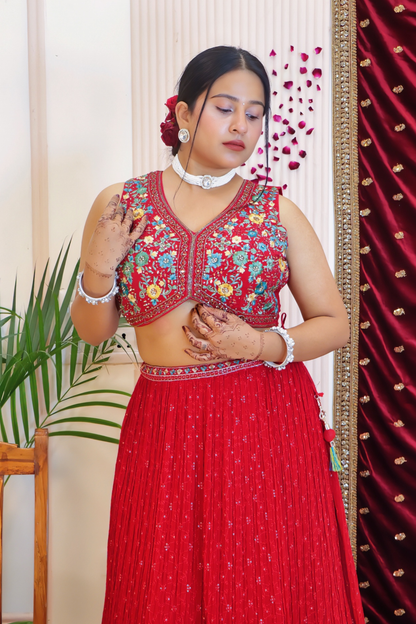 Red Lehenga