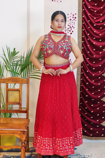Red Lehenga