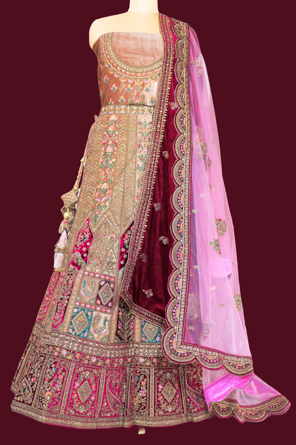 Velvet Bridal Lehenga