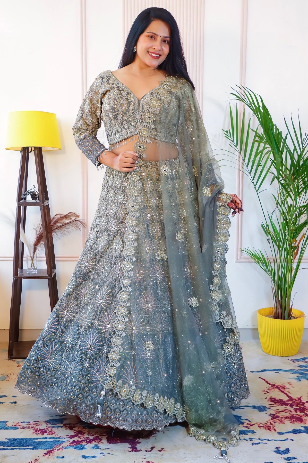 Heena Green Lehenga Set