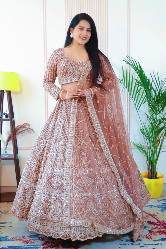 Trophy Gold Lehenga Set