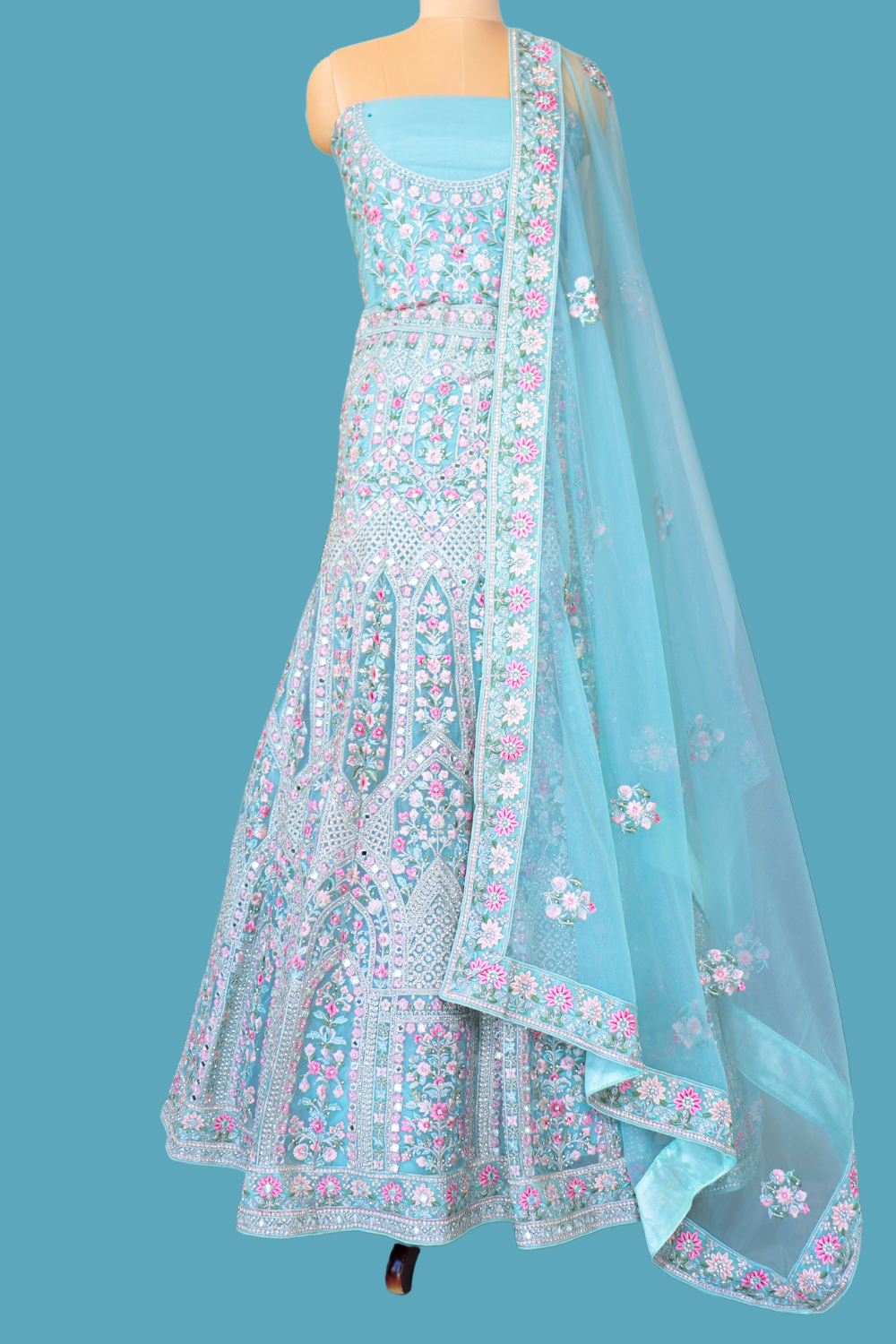 Celeste Threadwork Bridal Lehenga