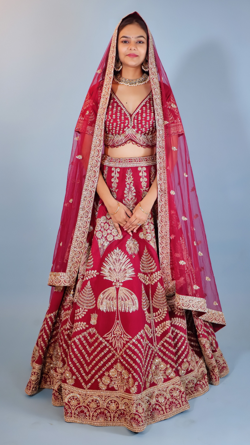 Maroon Bridal Lehenga
