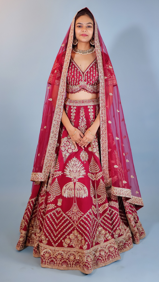 Maroon Bridal Lehenga