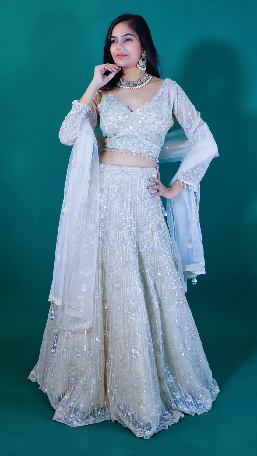Powder Blue Lehenga