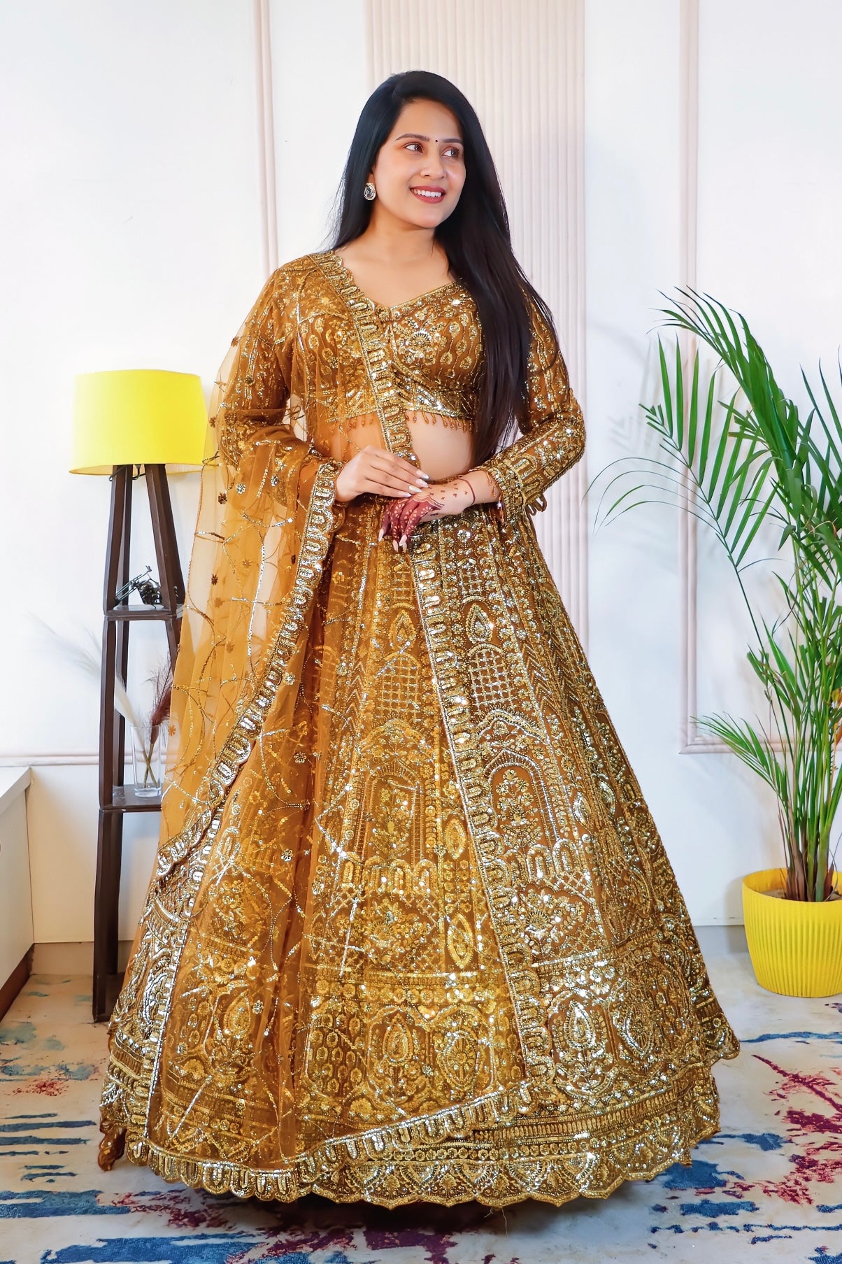 Bronze Lehenga Set