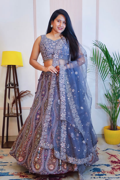 Blue Lehenga Set