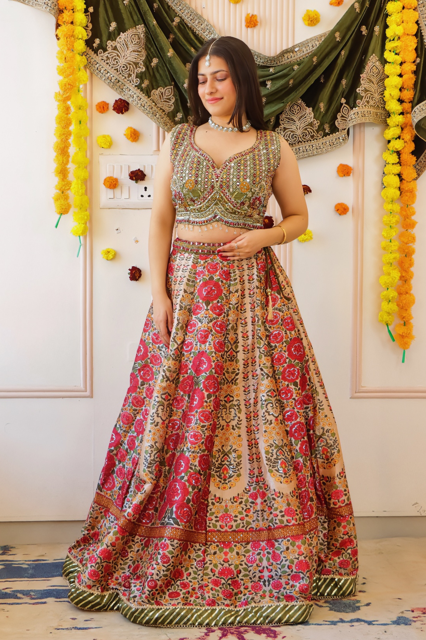 Rich Colorplay Lehenga