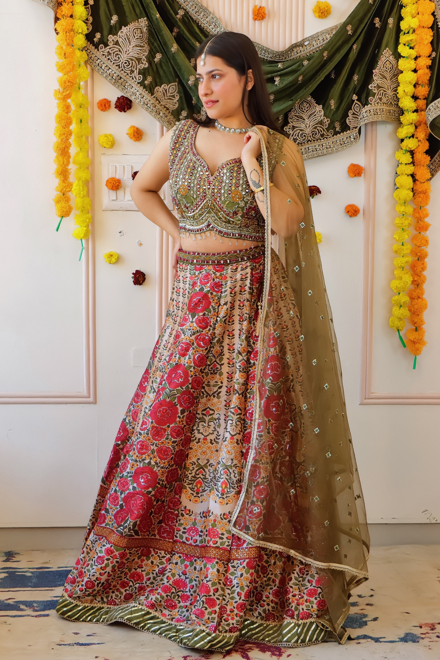Rich Colorplay Lehenga