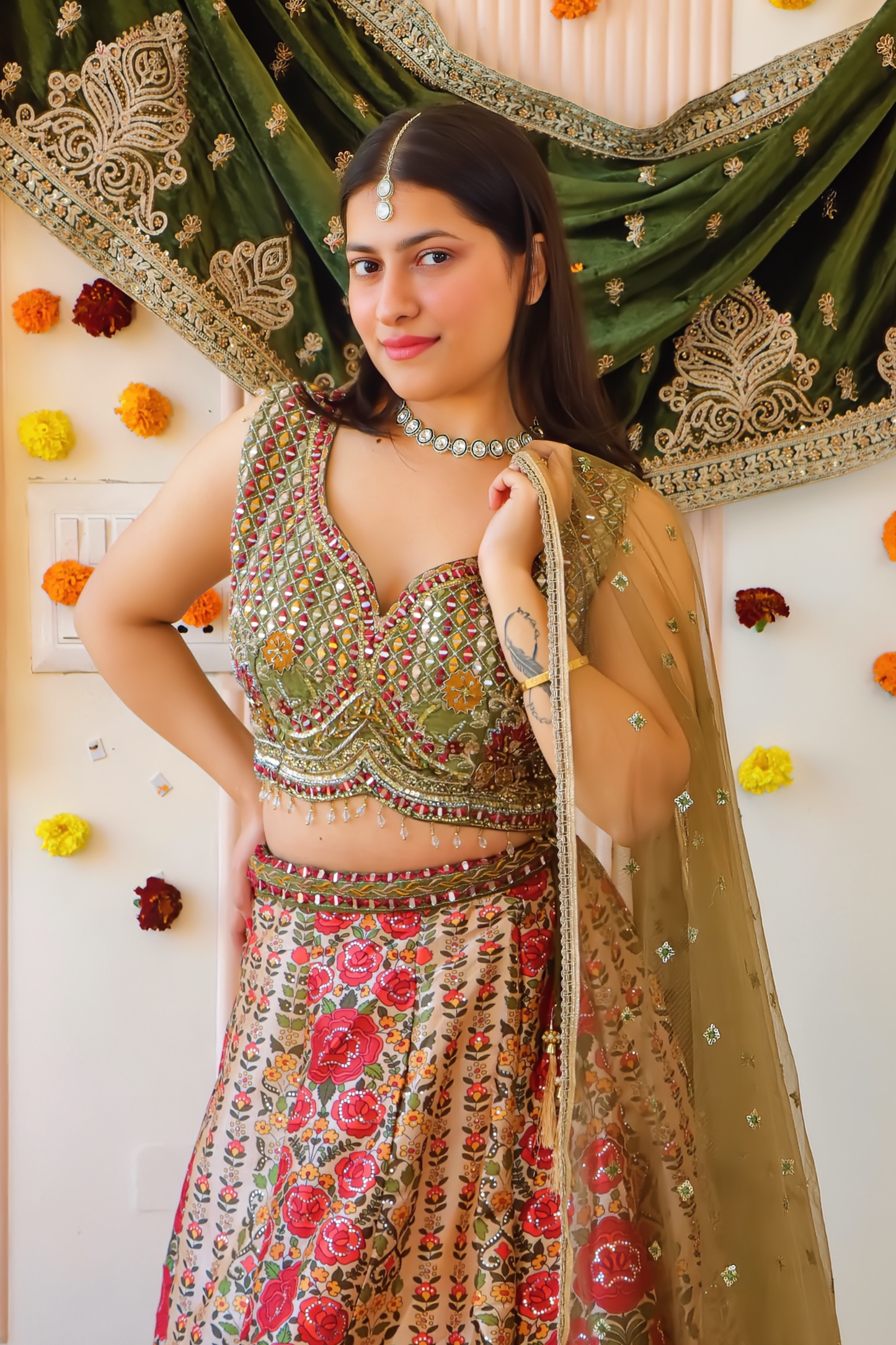 Rich Colorplay Lehenga