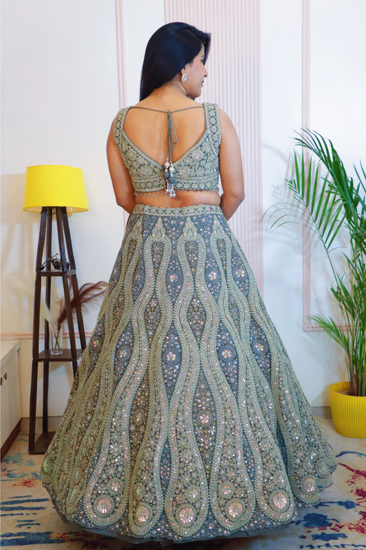 Heena Green Lehenga Set