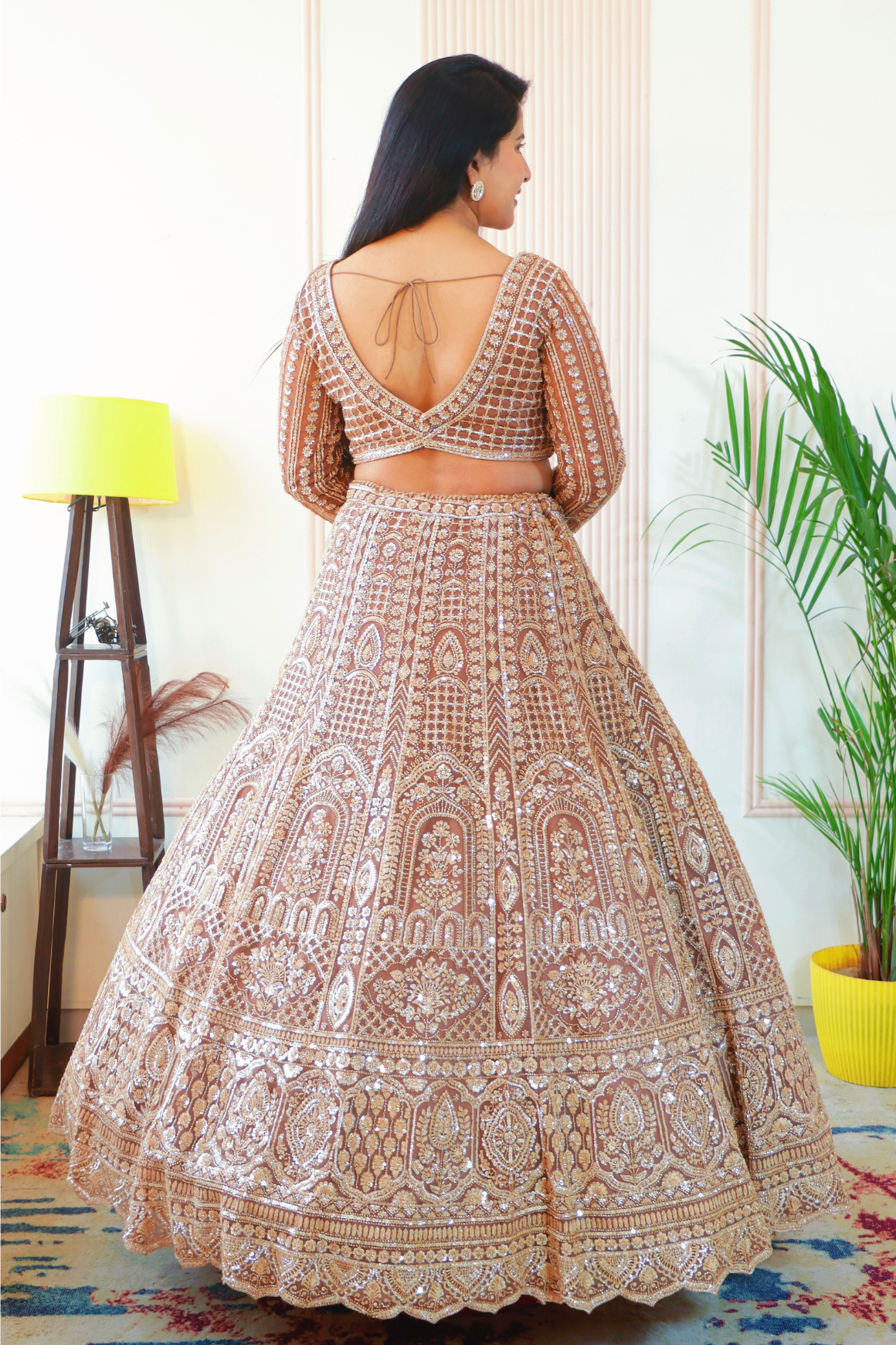Trophy Gold Lehenga Set