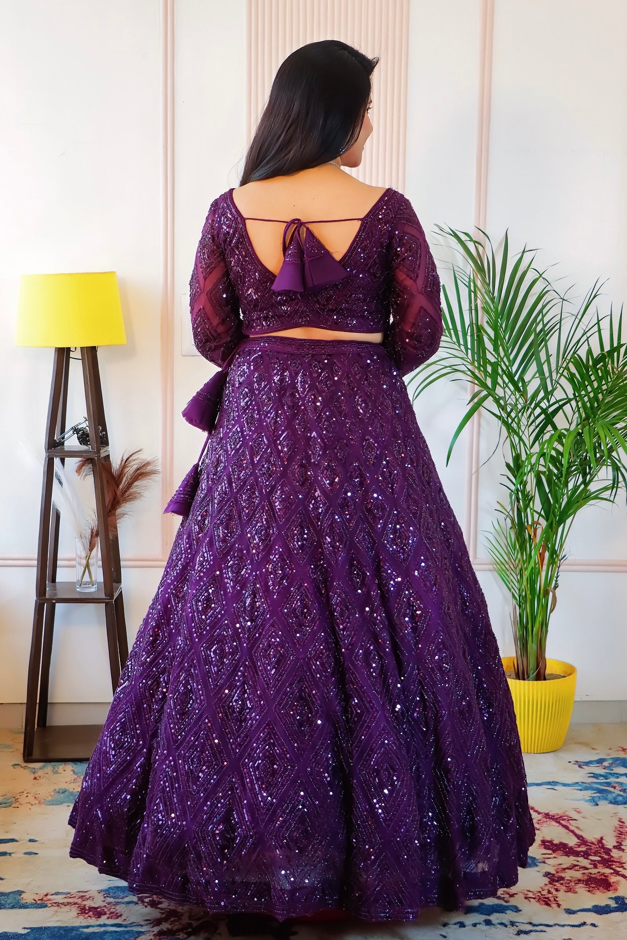 Elegant Lehenga in Wine
