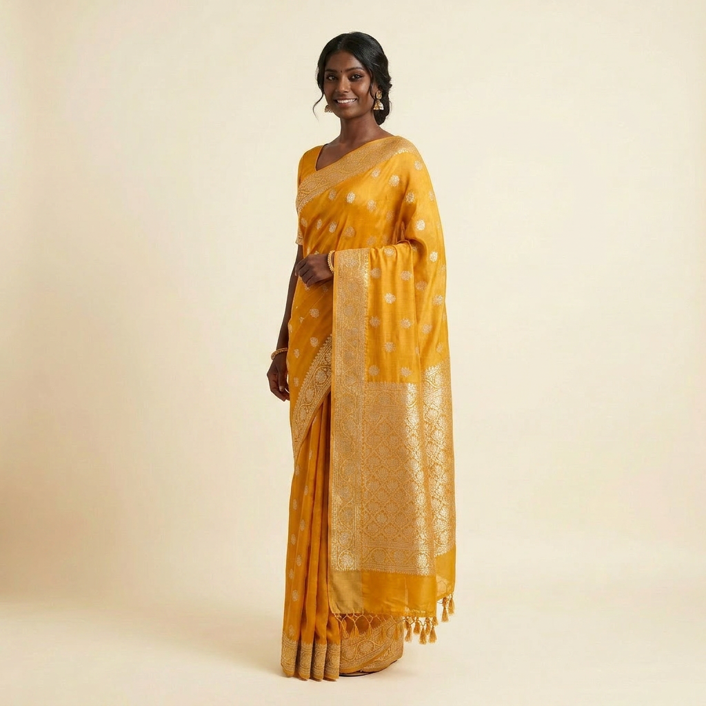 Radiant Yellow Silk Saree