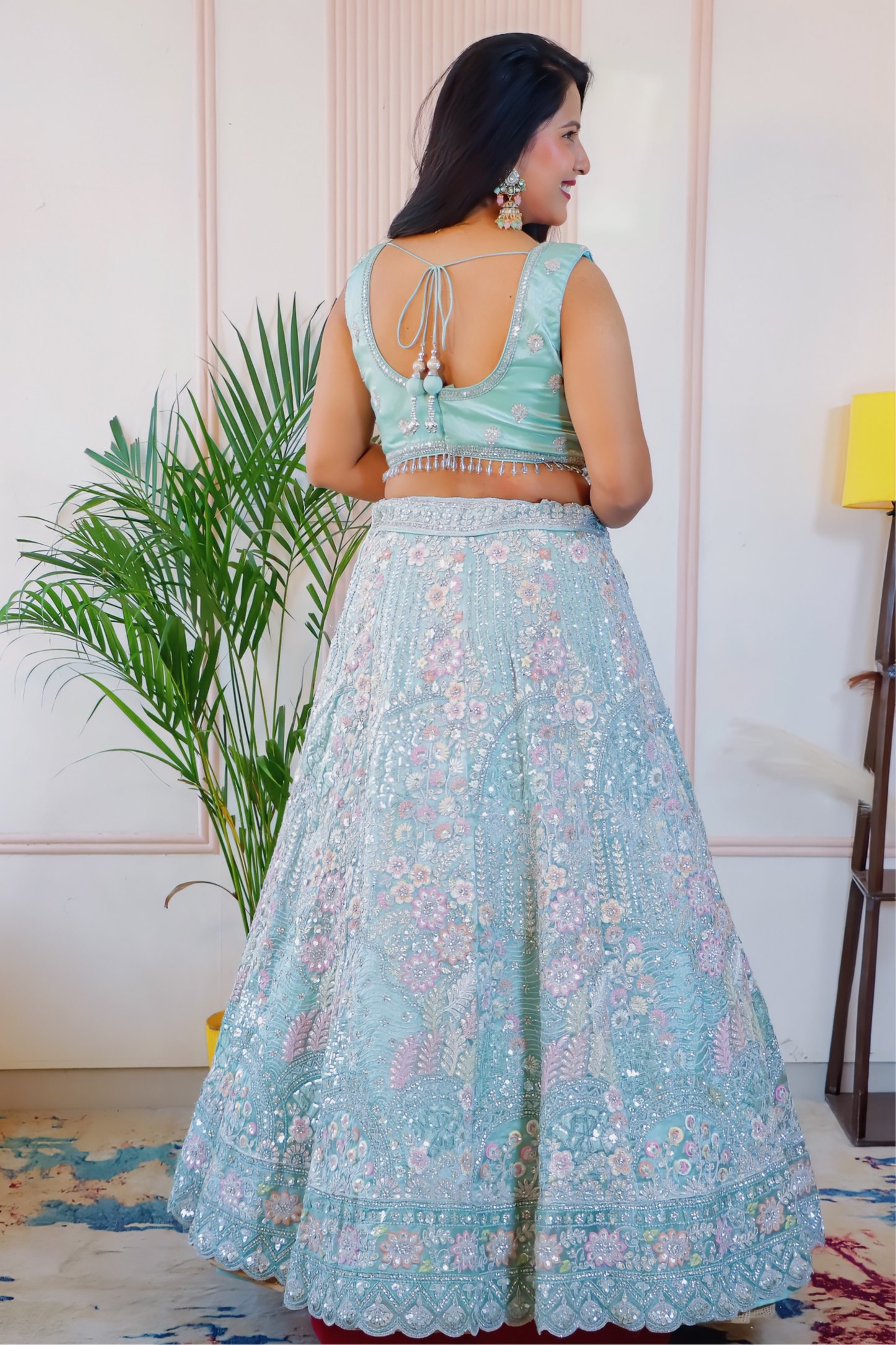 Pastel Mint Green Lehenga