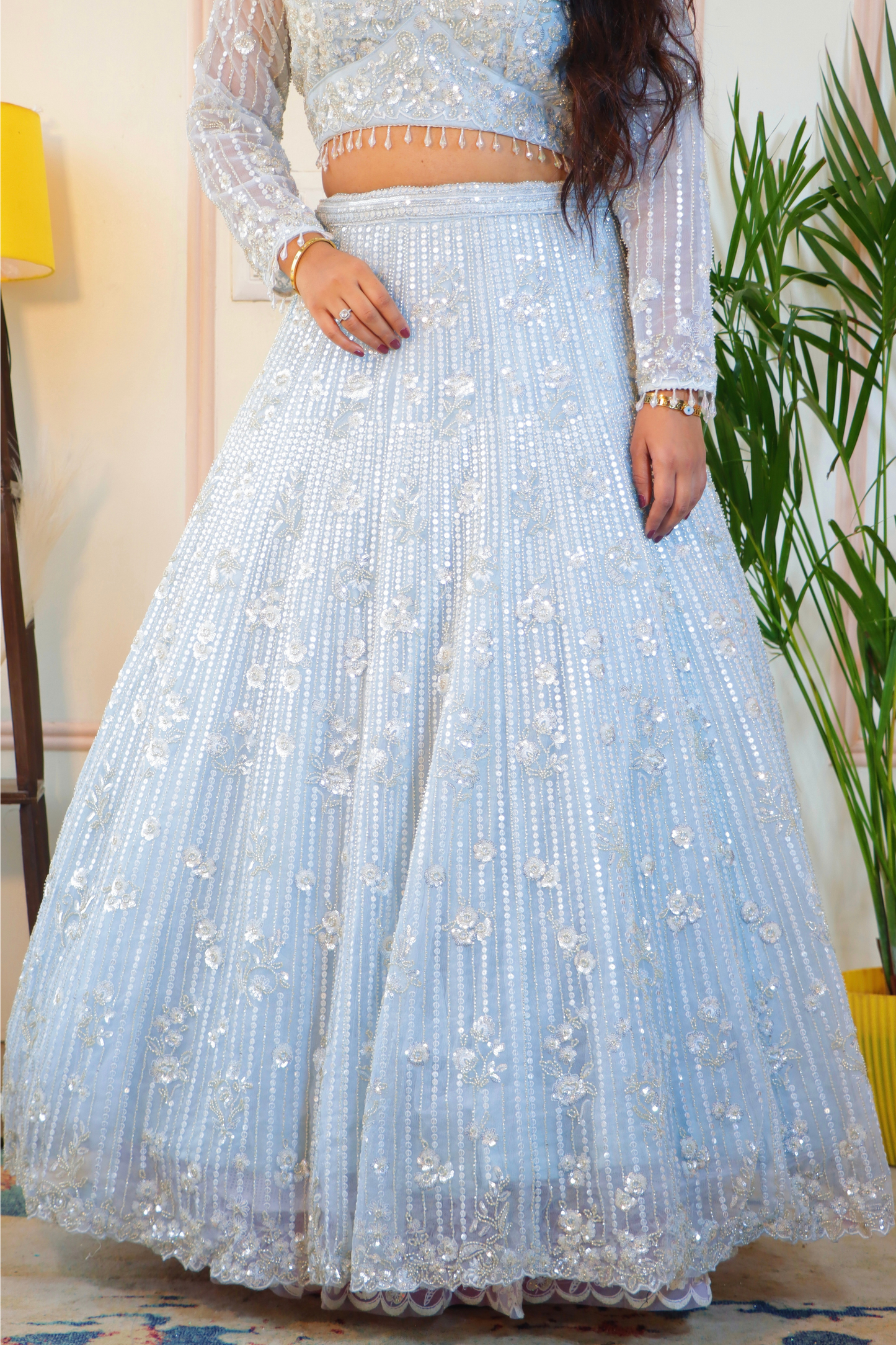 Powder Blue Lehenga