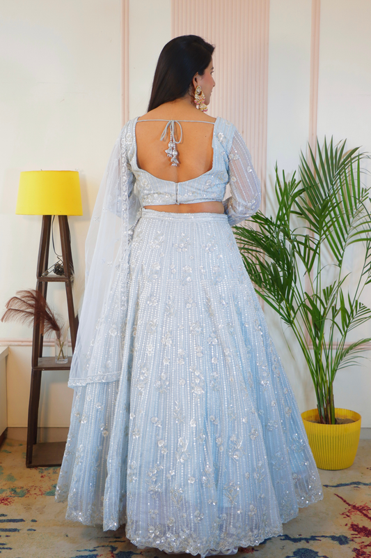 Powder Blue Lehenga