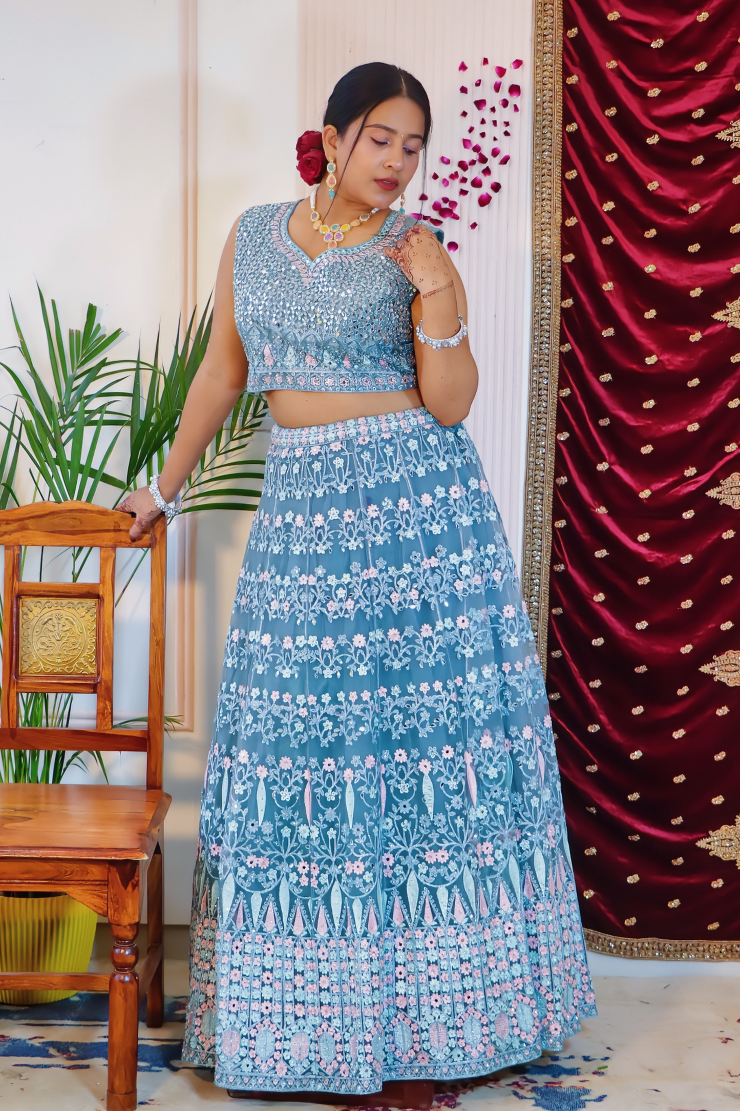 Pastel Blue Lehenga