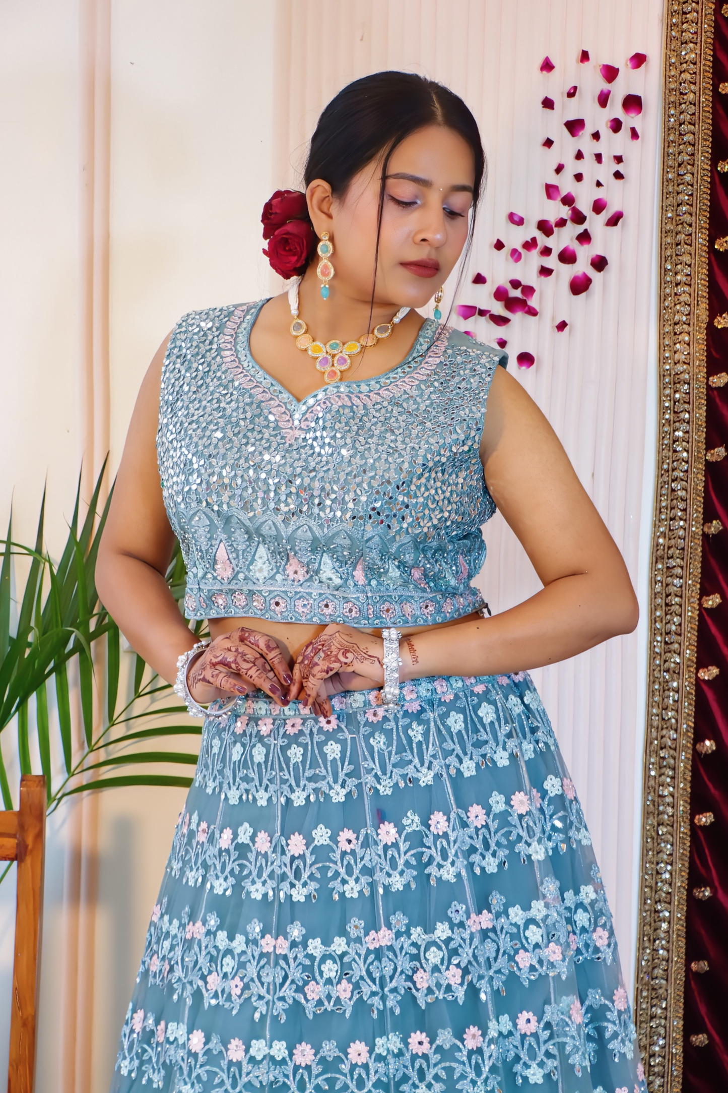 Pastel Blue Lehenga