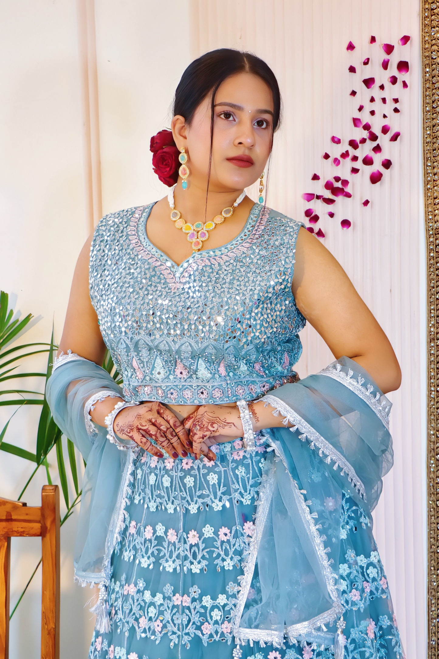 Pastel Blue Lehenga