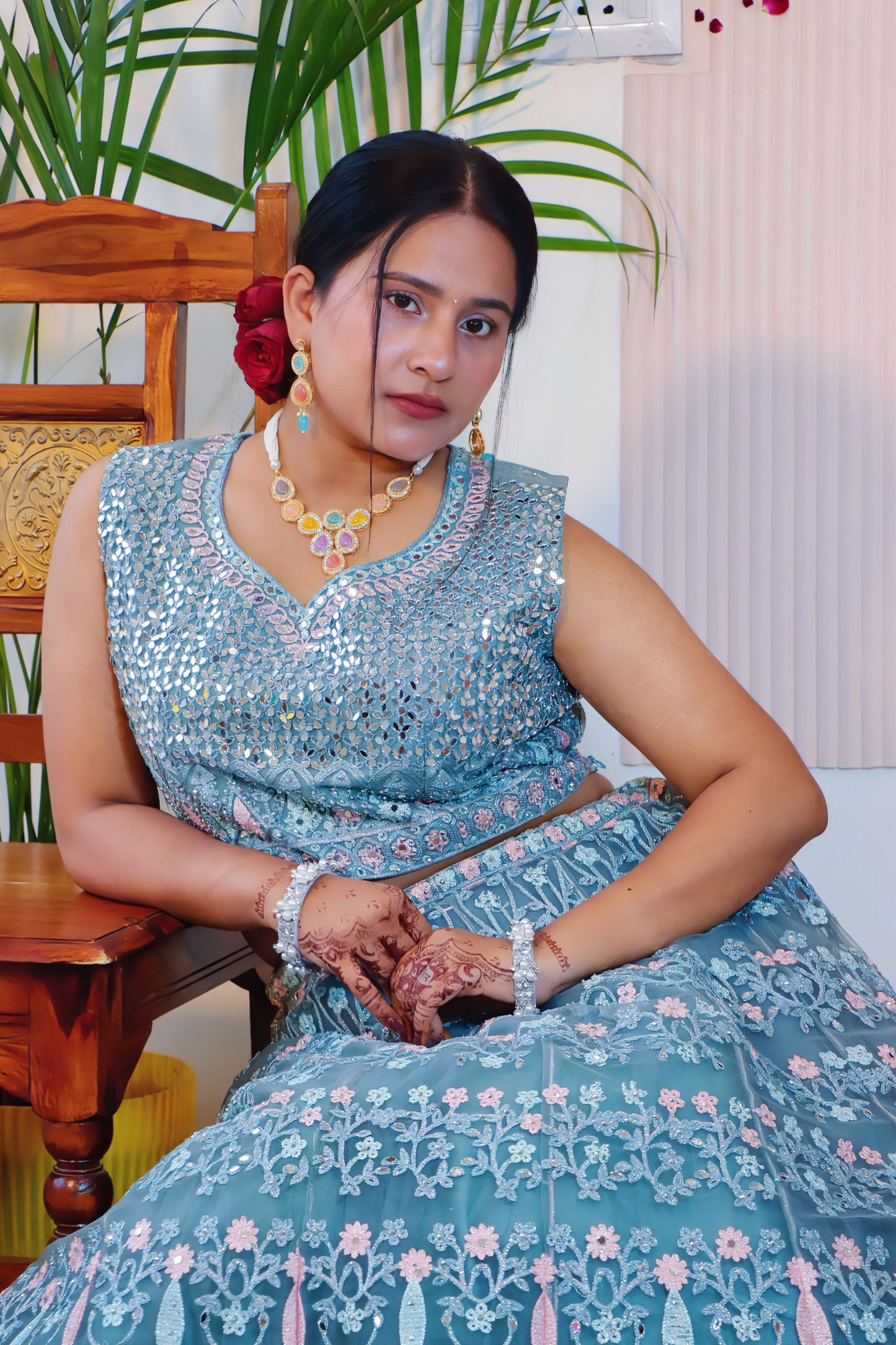 Pastel Blue Lehenga