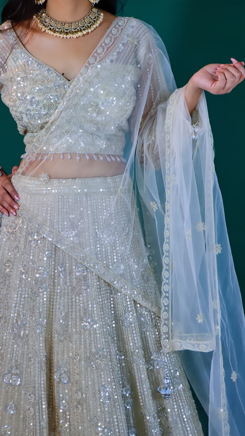 Powder Blue Lehenga