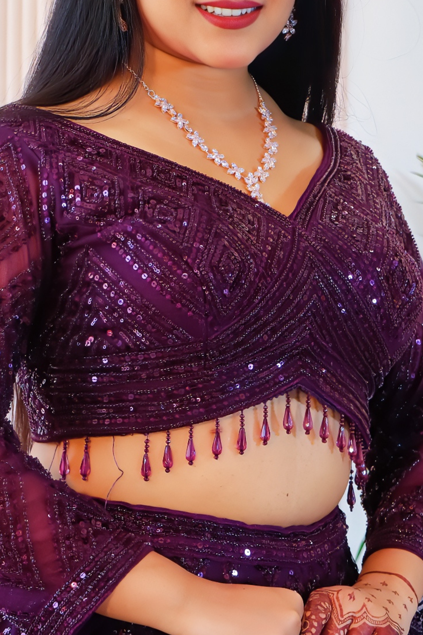 Elegant Lehenga in Wine