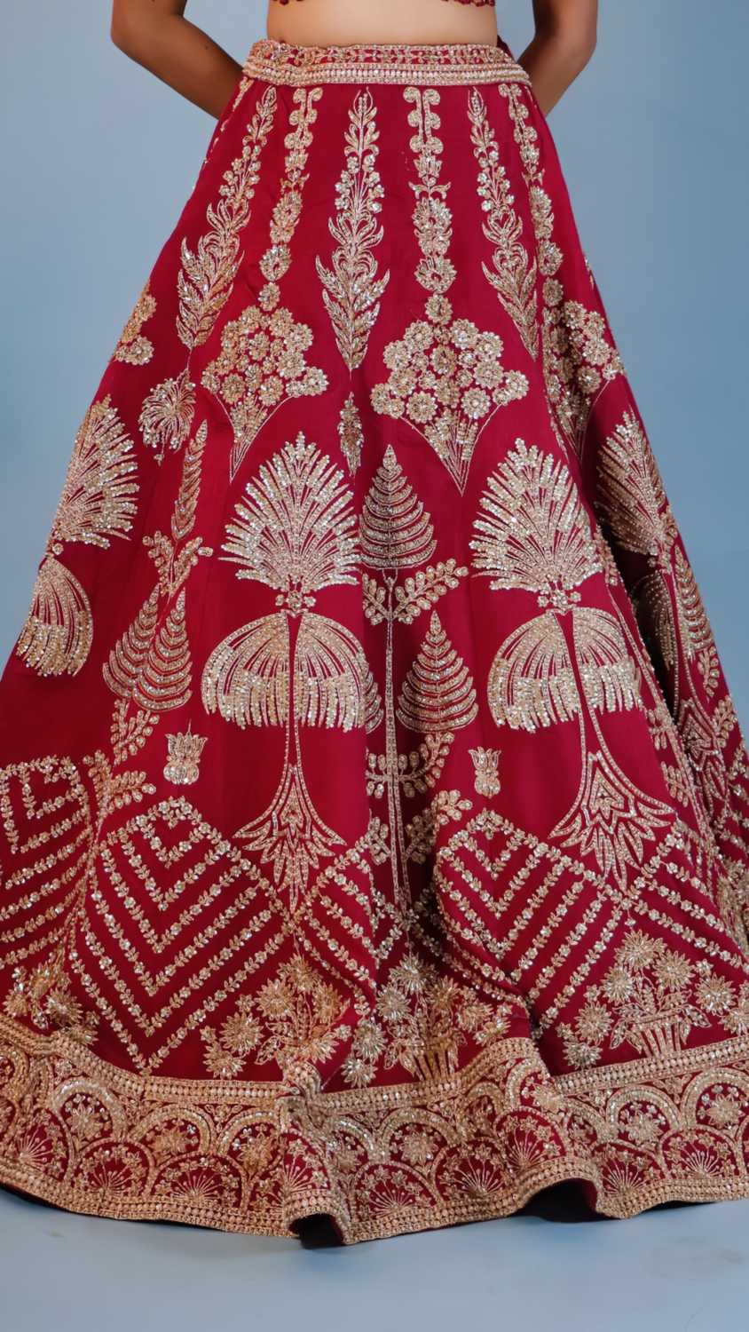 Maroon Bridal Lehenga