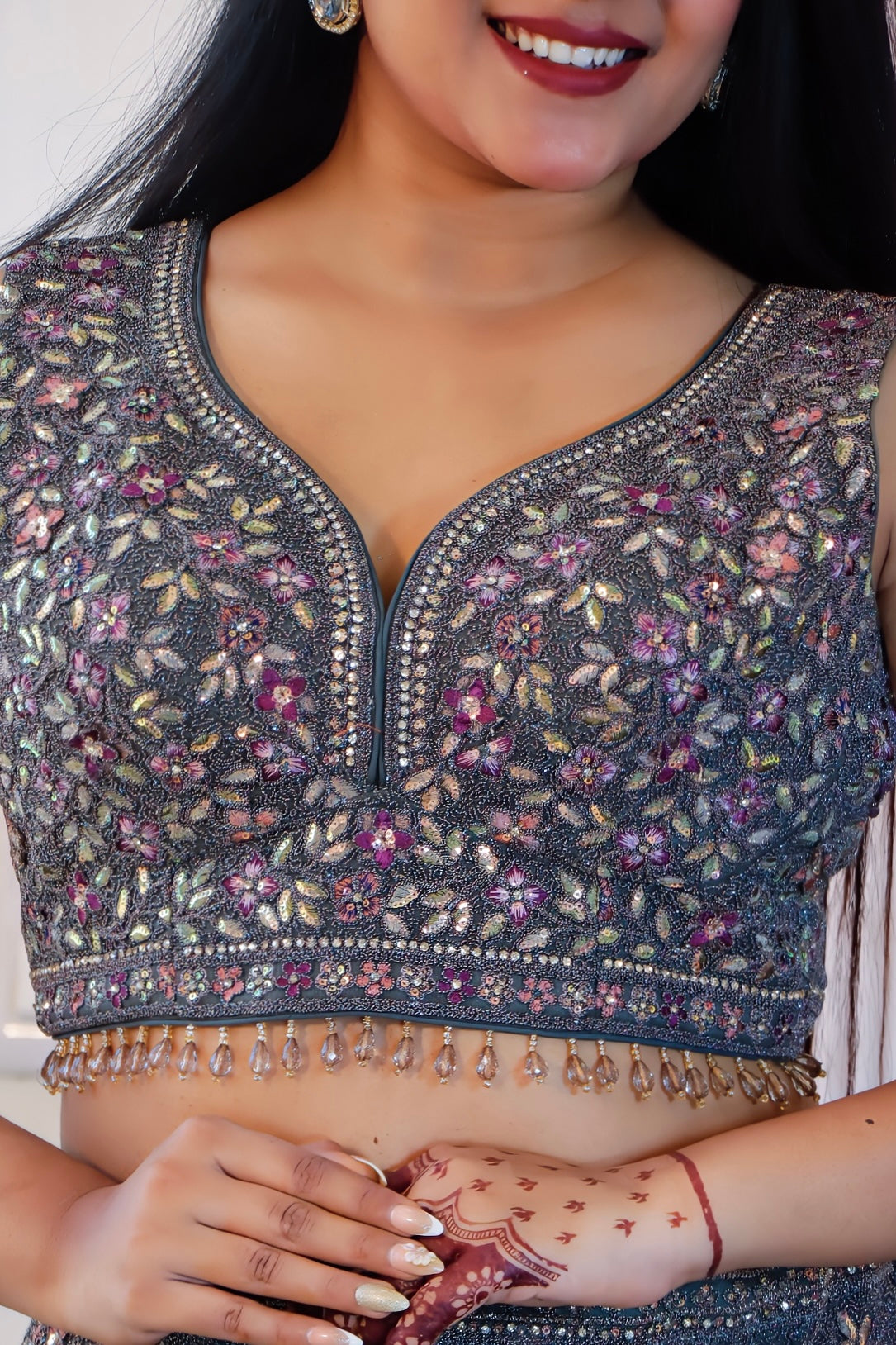 Heena Green Crop Top Lehenga