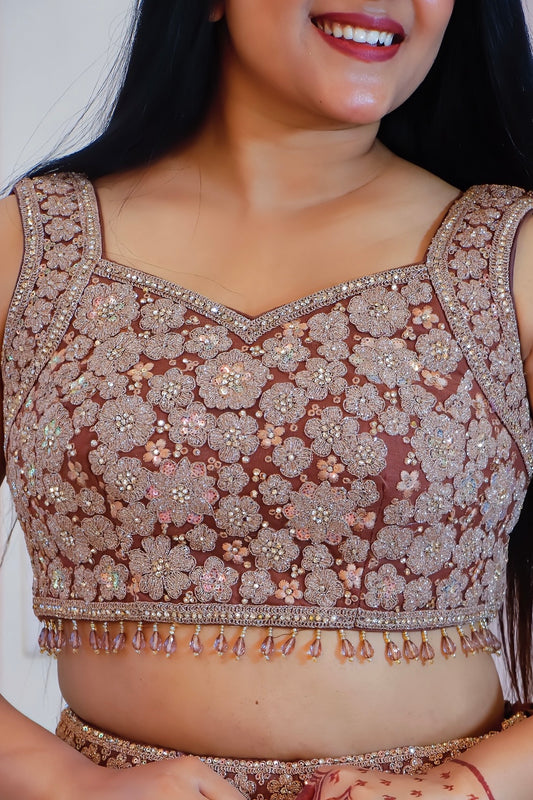 Champagne Sand Lehenga Set