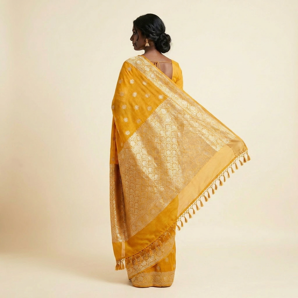 Radiant Yellow Silk Saree