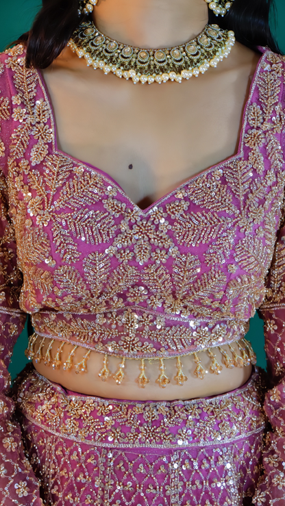 Onion Net Lehenga