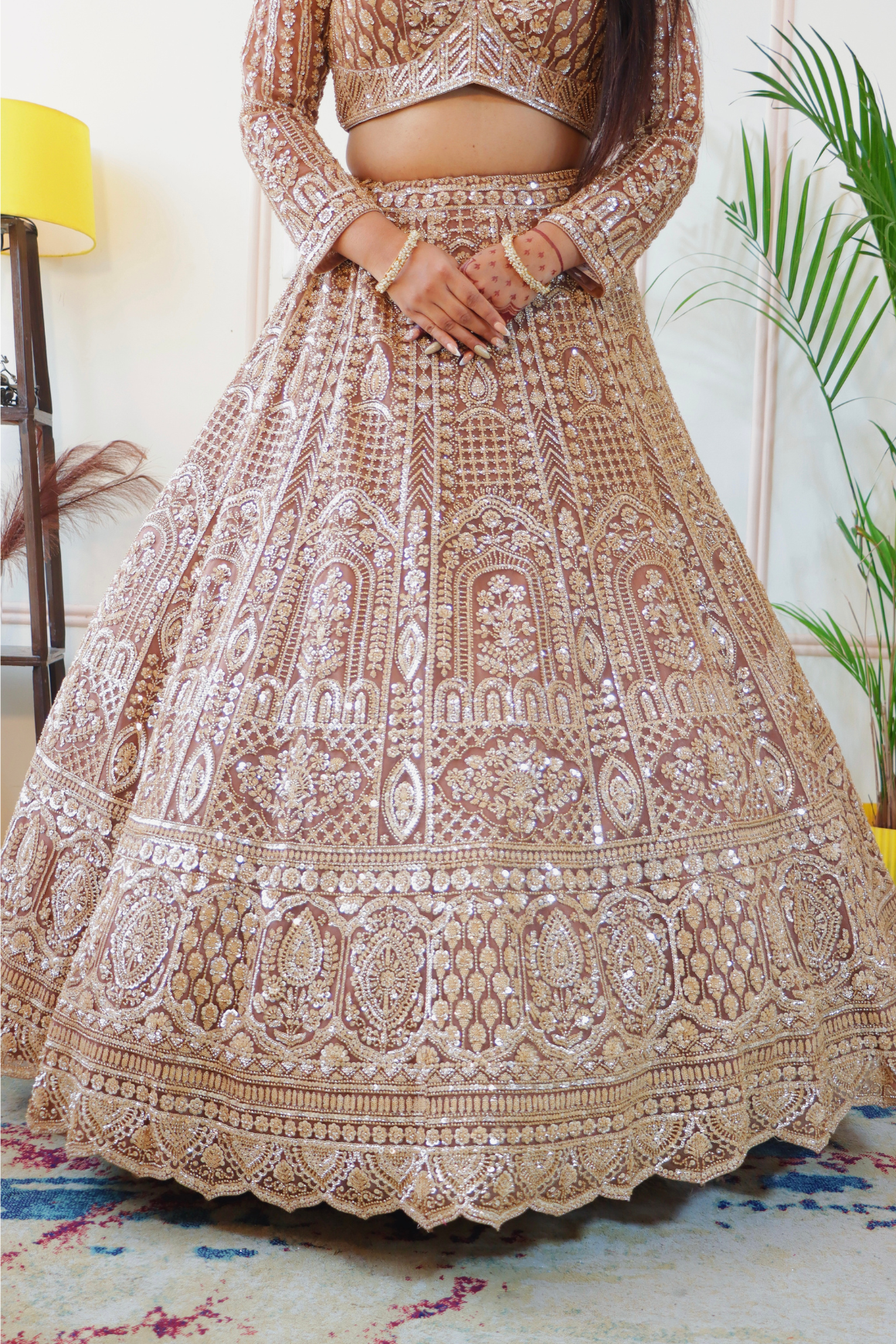 Trophy Gold Lehenga Set
