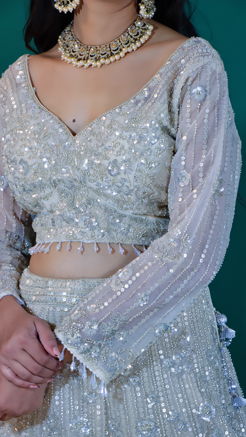Powder Blue Lehenga