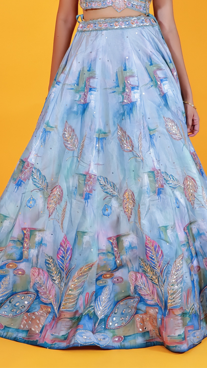 Elegant Blue Lehenga