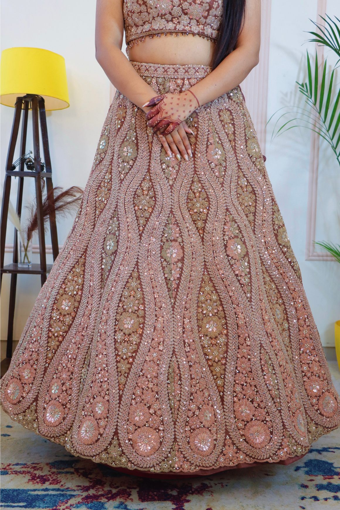 Champagne Sand Lehenga Set