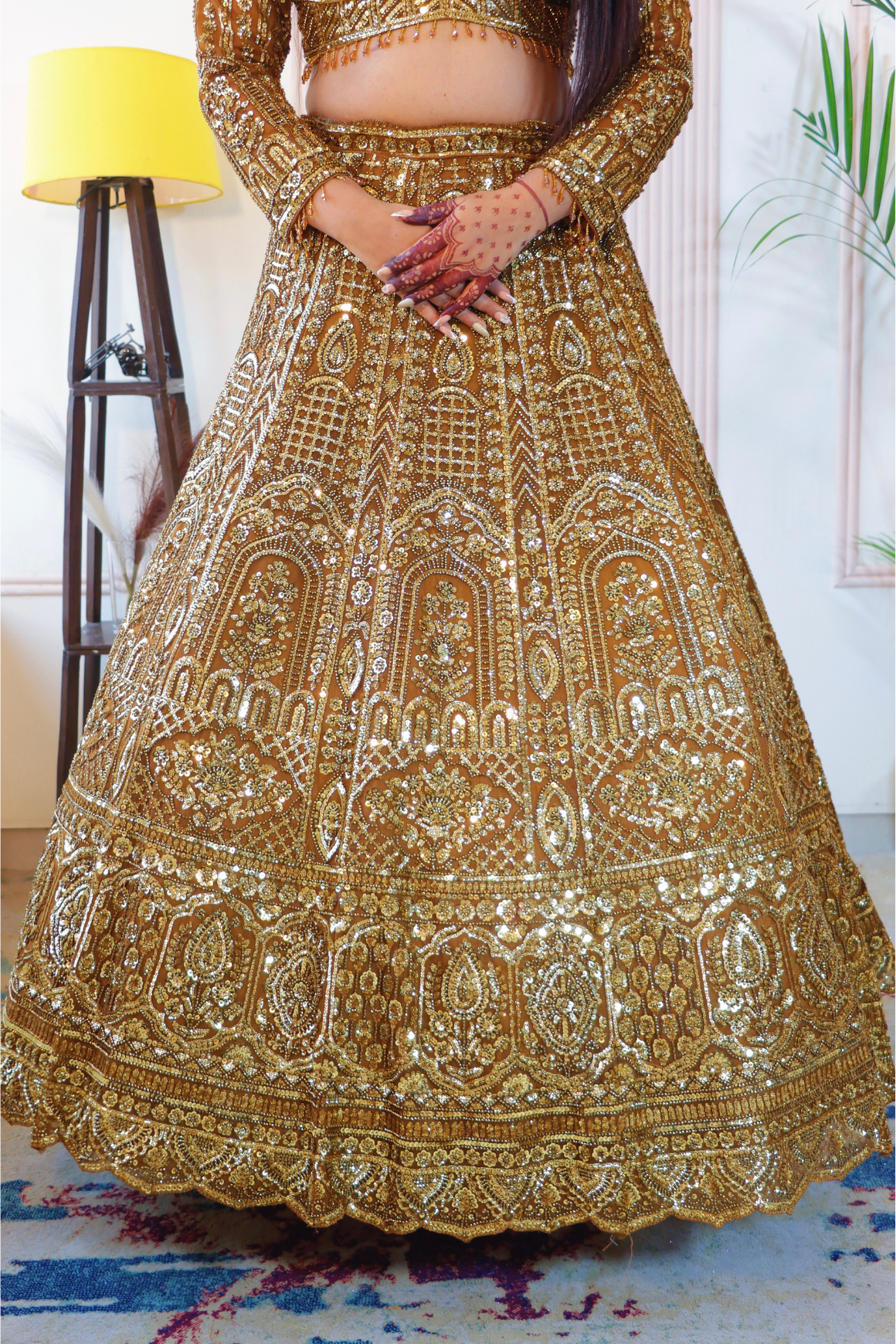 Bronze Lehenga Set