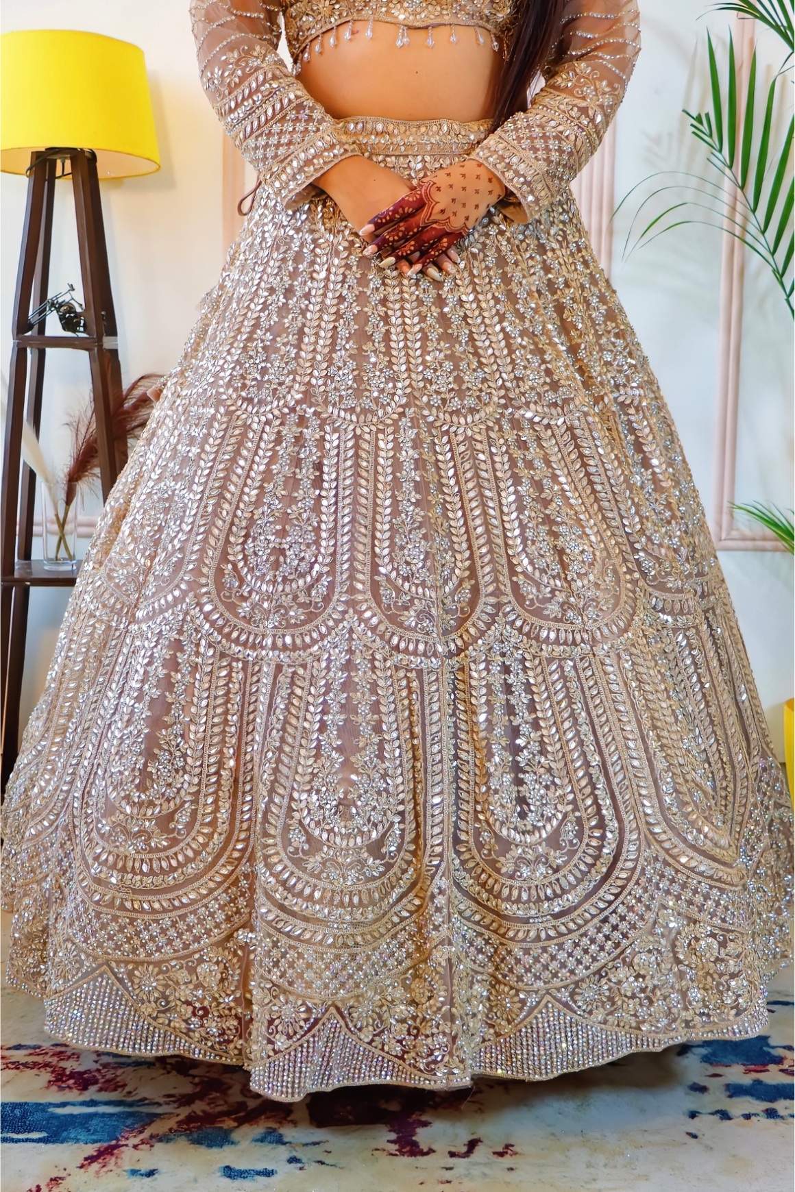 Champagne Gold Elegance Lehenga