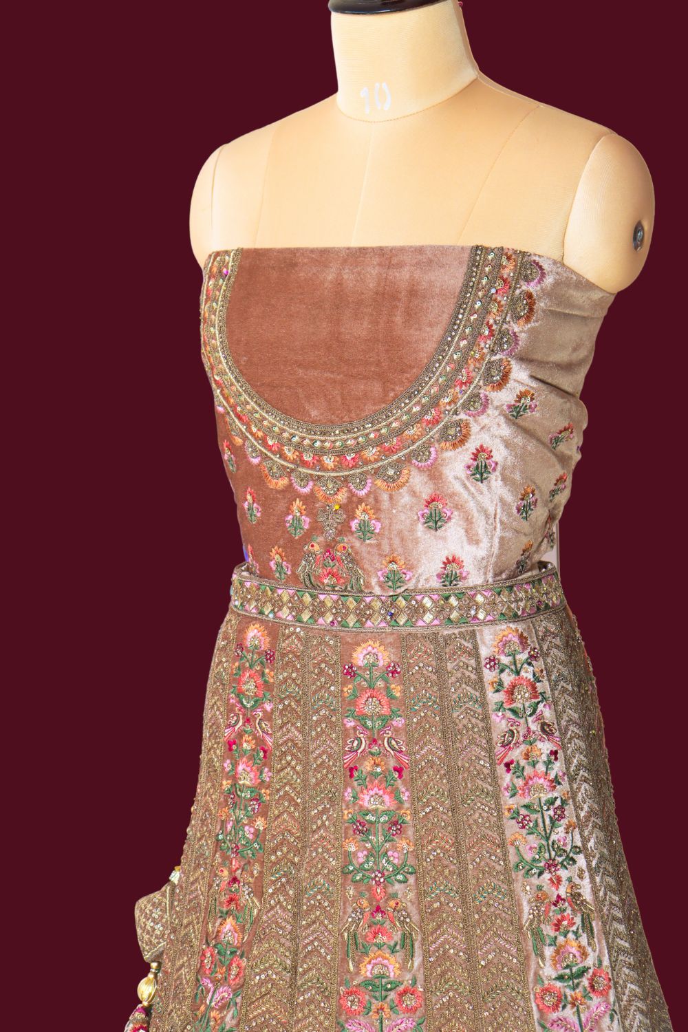 Velvet Bridal Lehenga