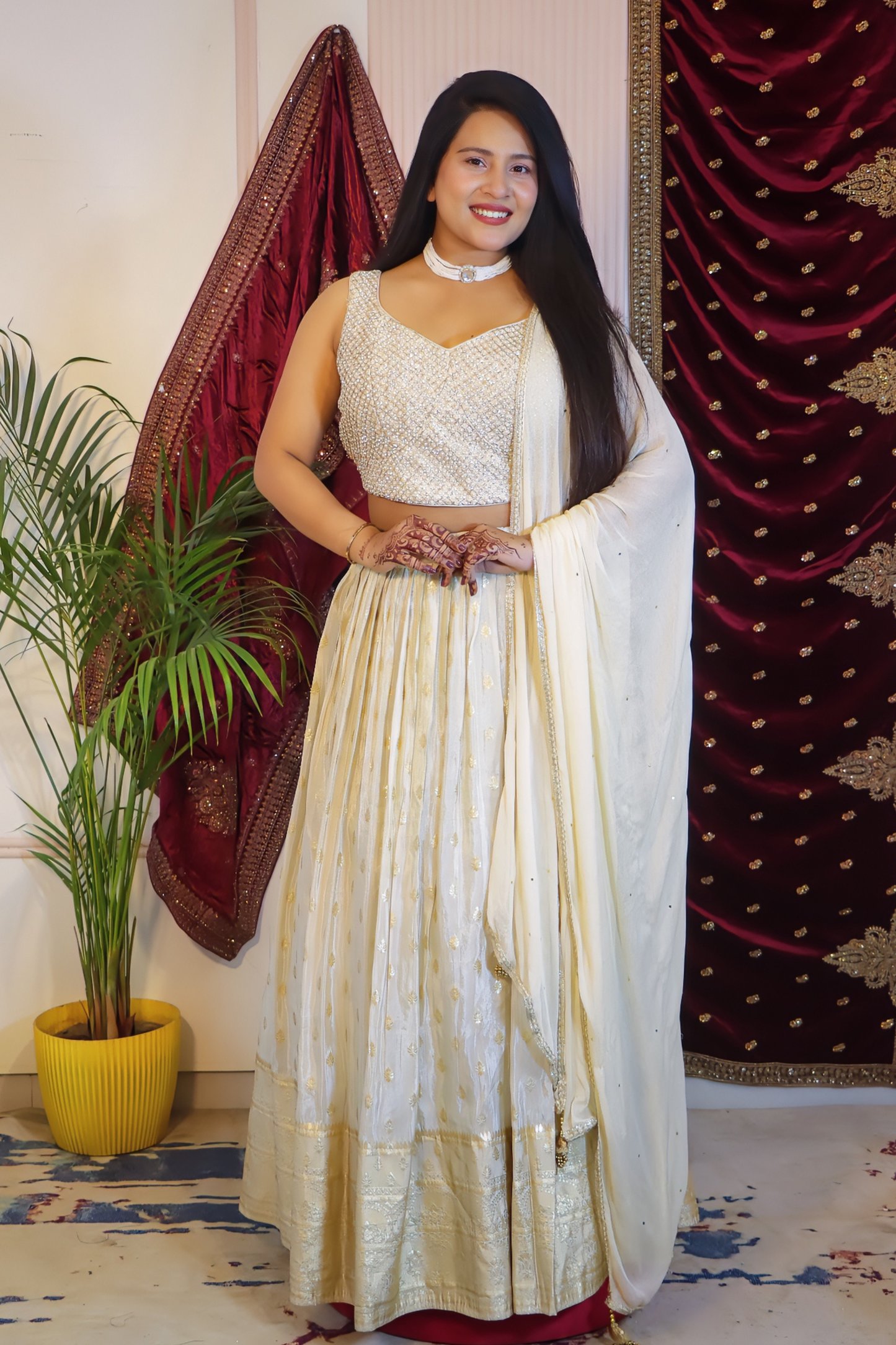 Gold Ivory Lehenga